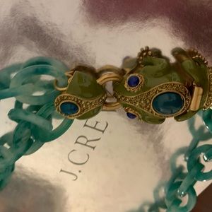 J. CREW double strand resin chain frog necklace